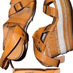 Not Rated Tan Wedges